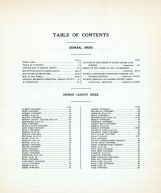 Table of Contents, Benson County 1929